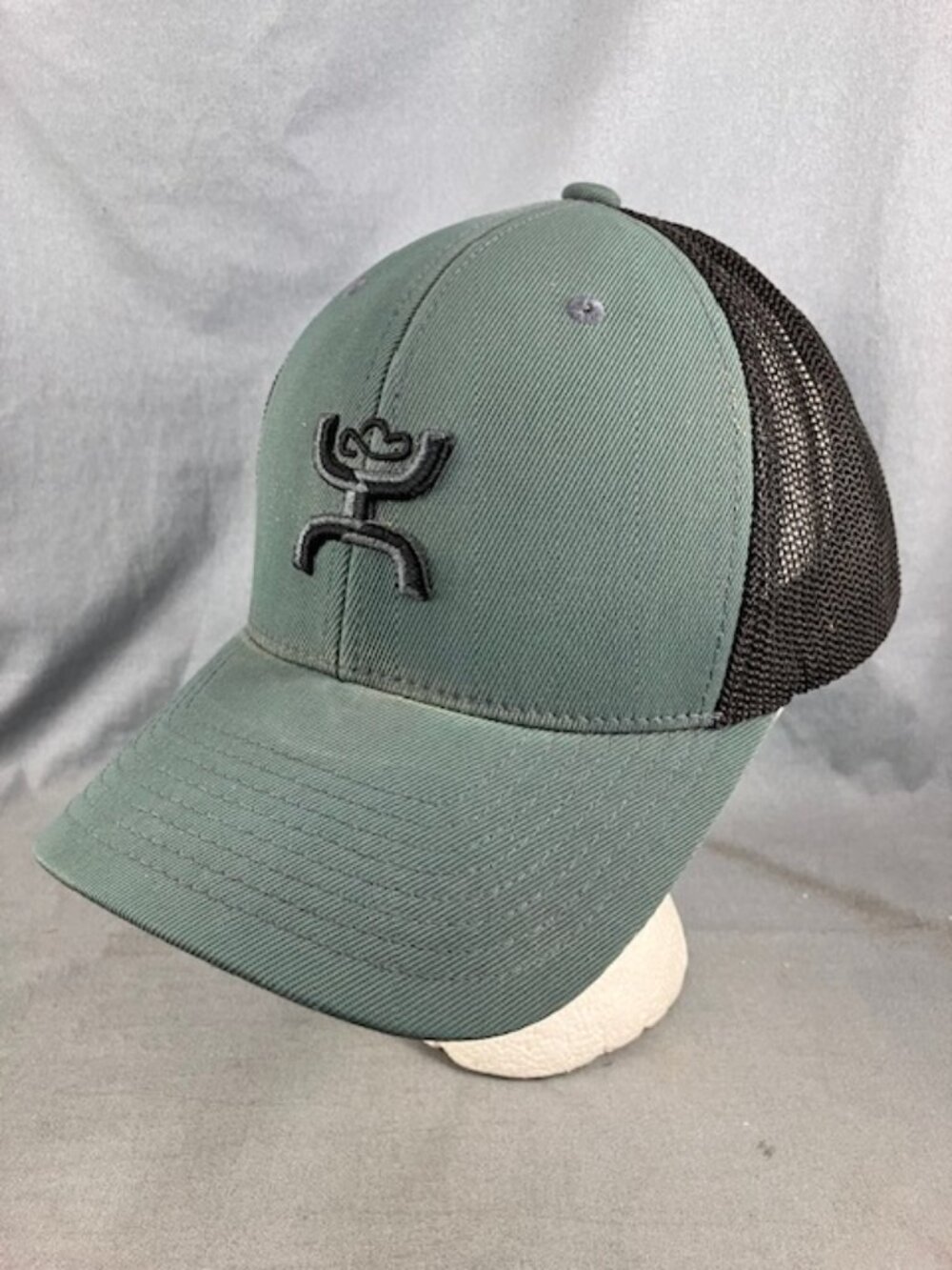 Hooey Baseball Cap Trucker Hat Embroidered Logo Green/Black Snapback Mesh